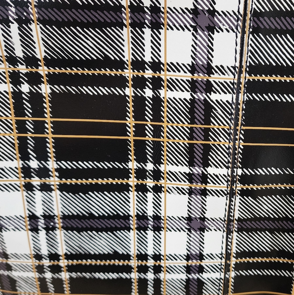 Patricia Nash Linnet leather wallet, black/white plaid - Picture 8 of 15
